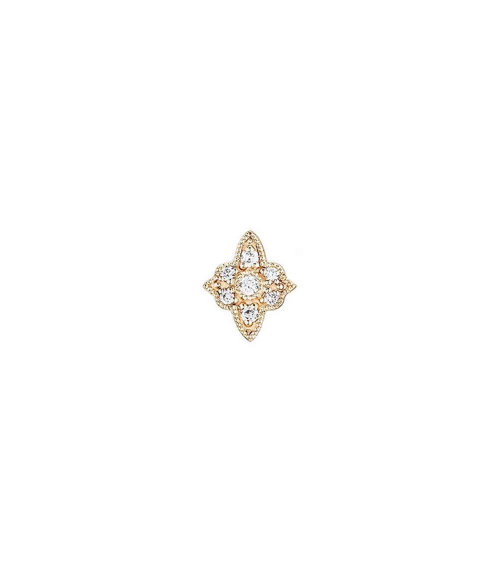 Boucle d'oreille puce Belle époque or jaune Stone Paris