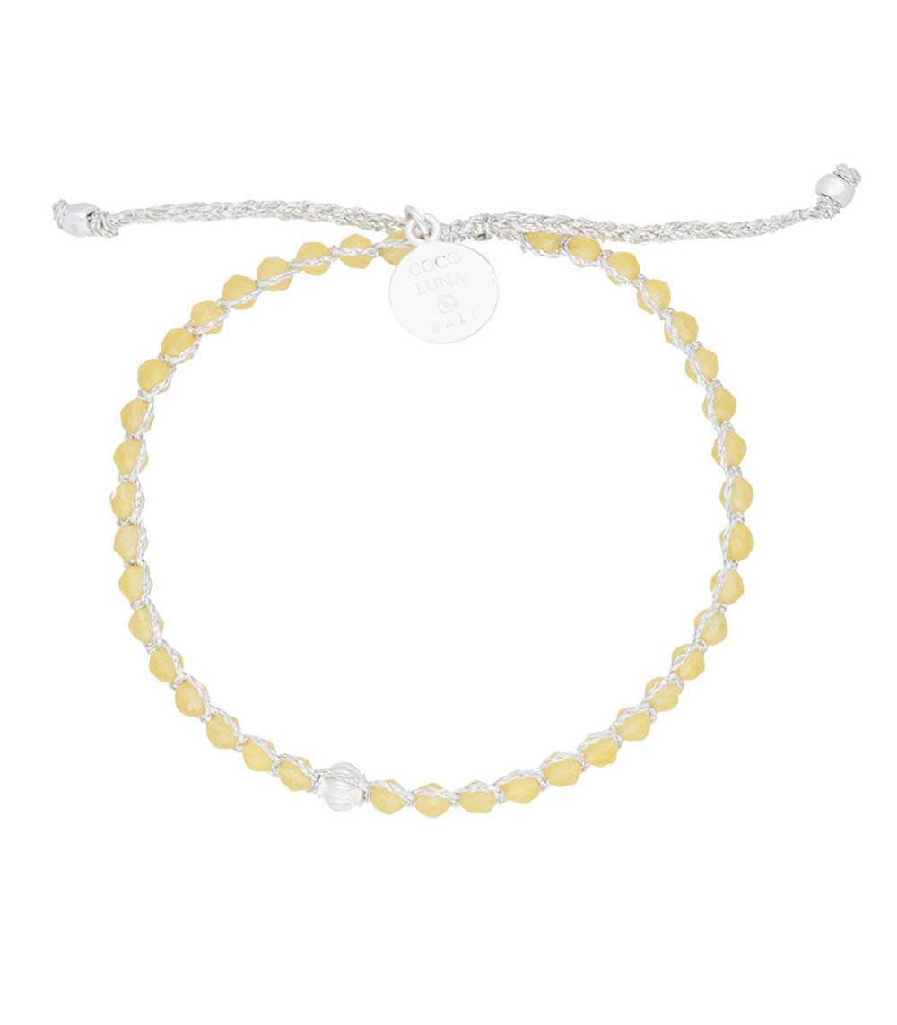 Bracelet Be Mine Calcite jaune argenté Coco Luna