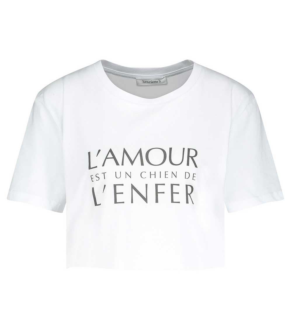 Tee-shirt cropped L'amour Henriette H