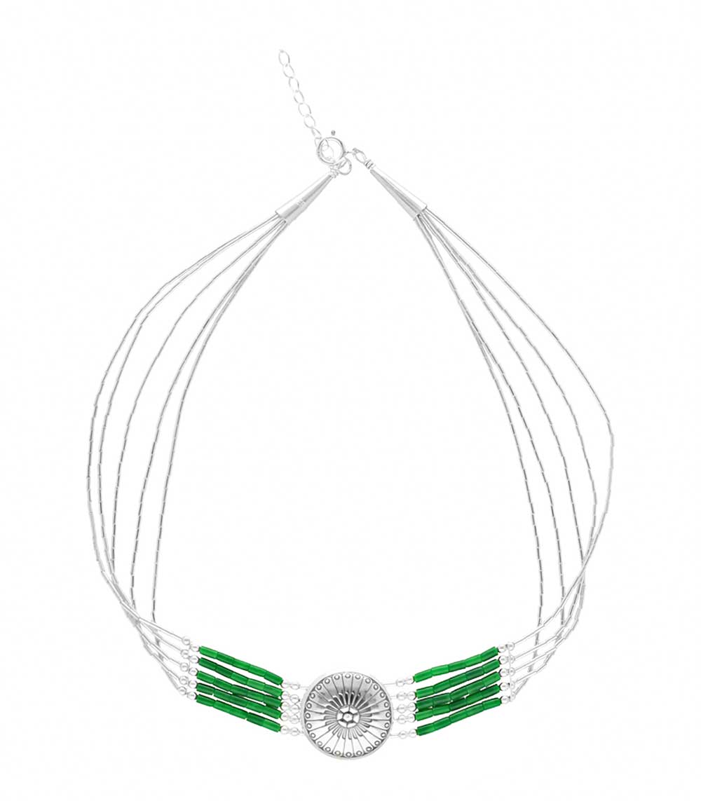 Collier Navajo 5 rangs et conchas Harpo