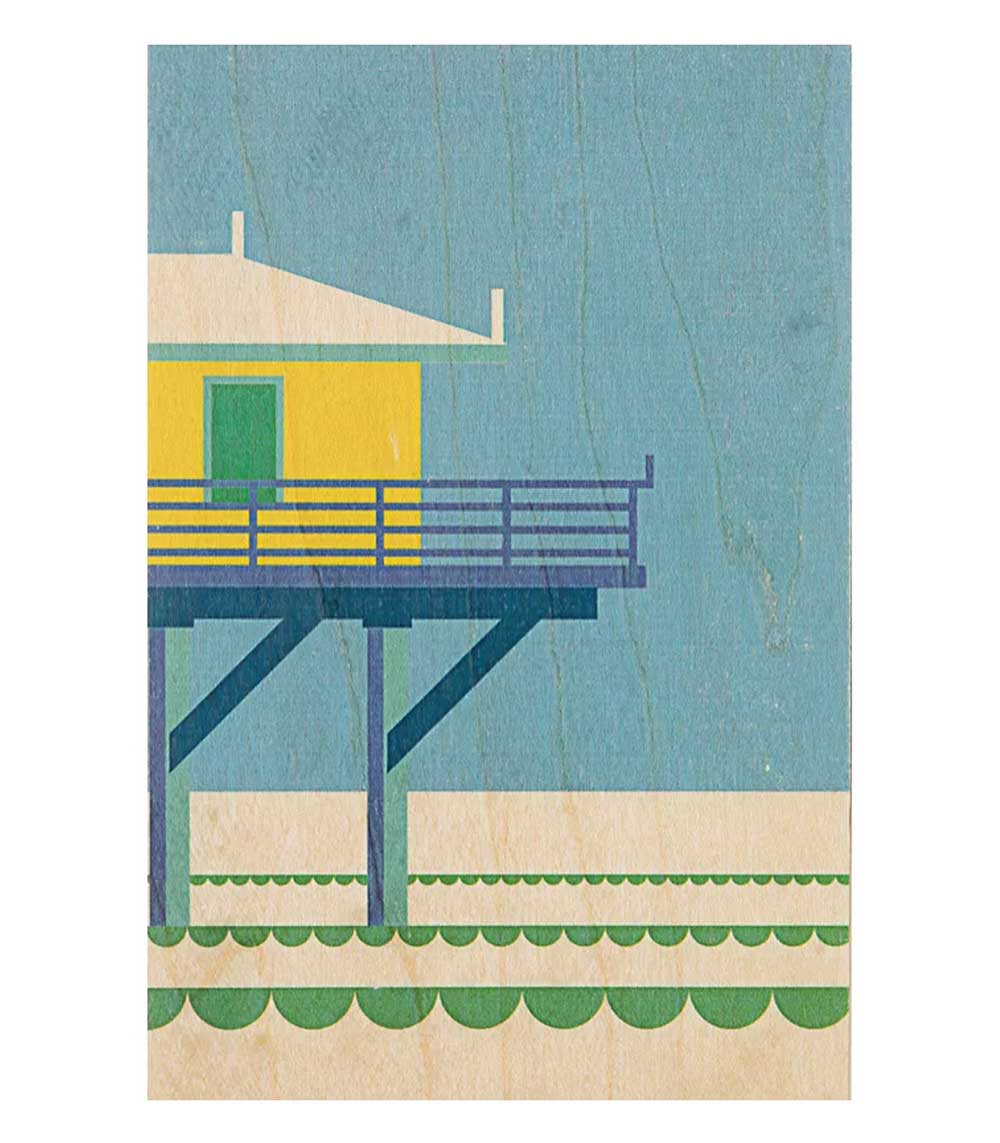 Carte postale en bois Miami Seashore Woodhi