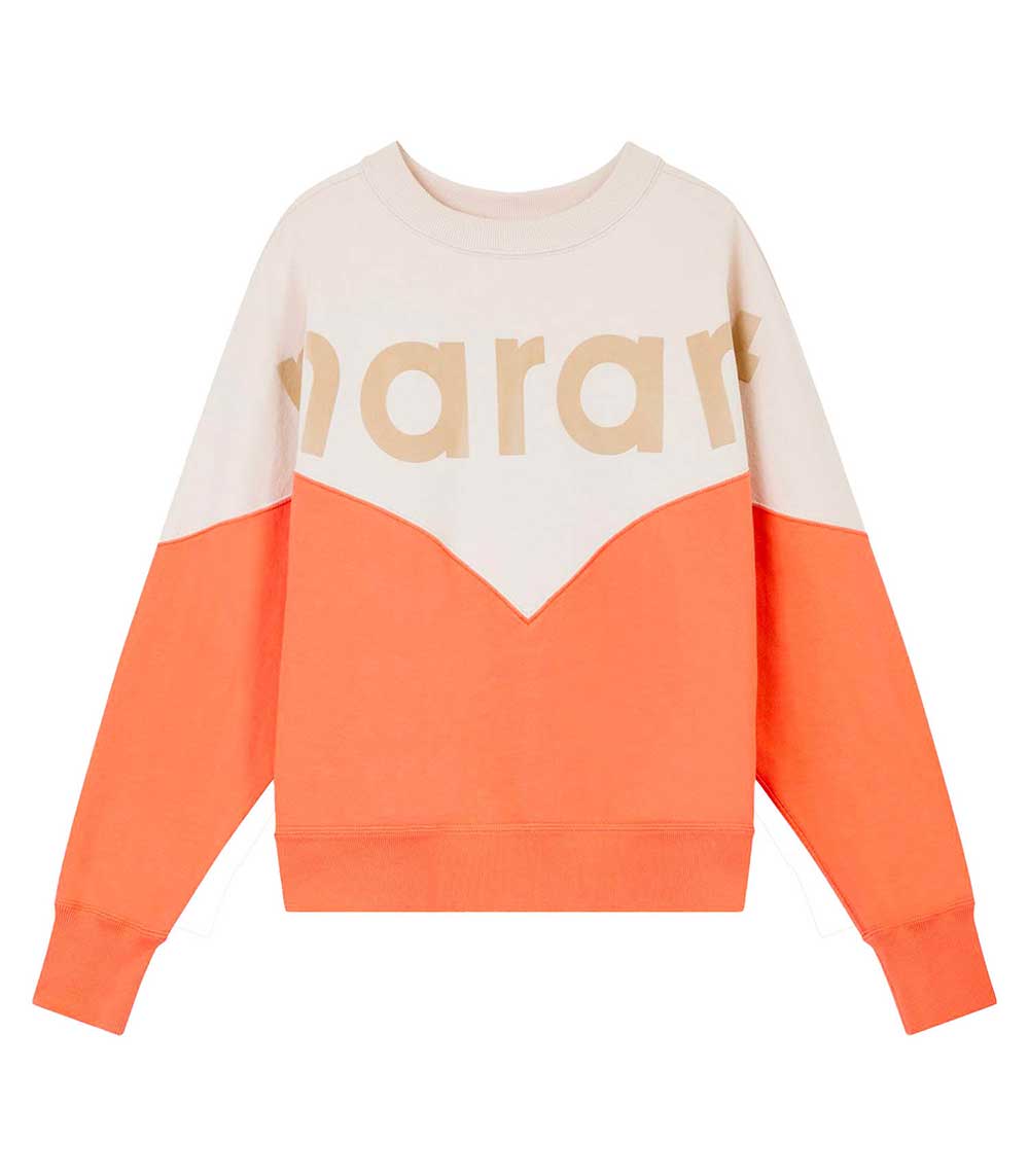 Sweat-shirt Houston Bicolore Orange Isabel Marant Étoile