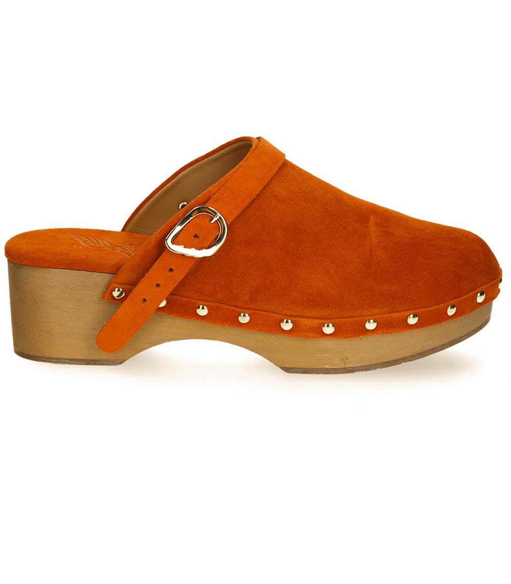 Sabots Classic Closed Clog Orange Ancient Greek Sandals