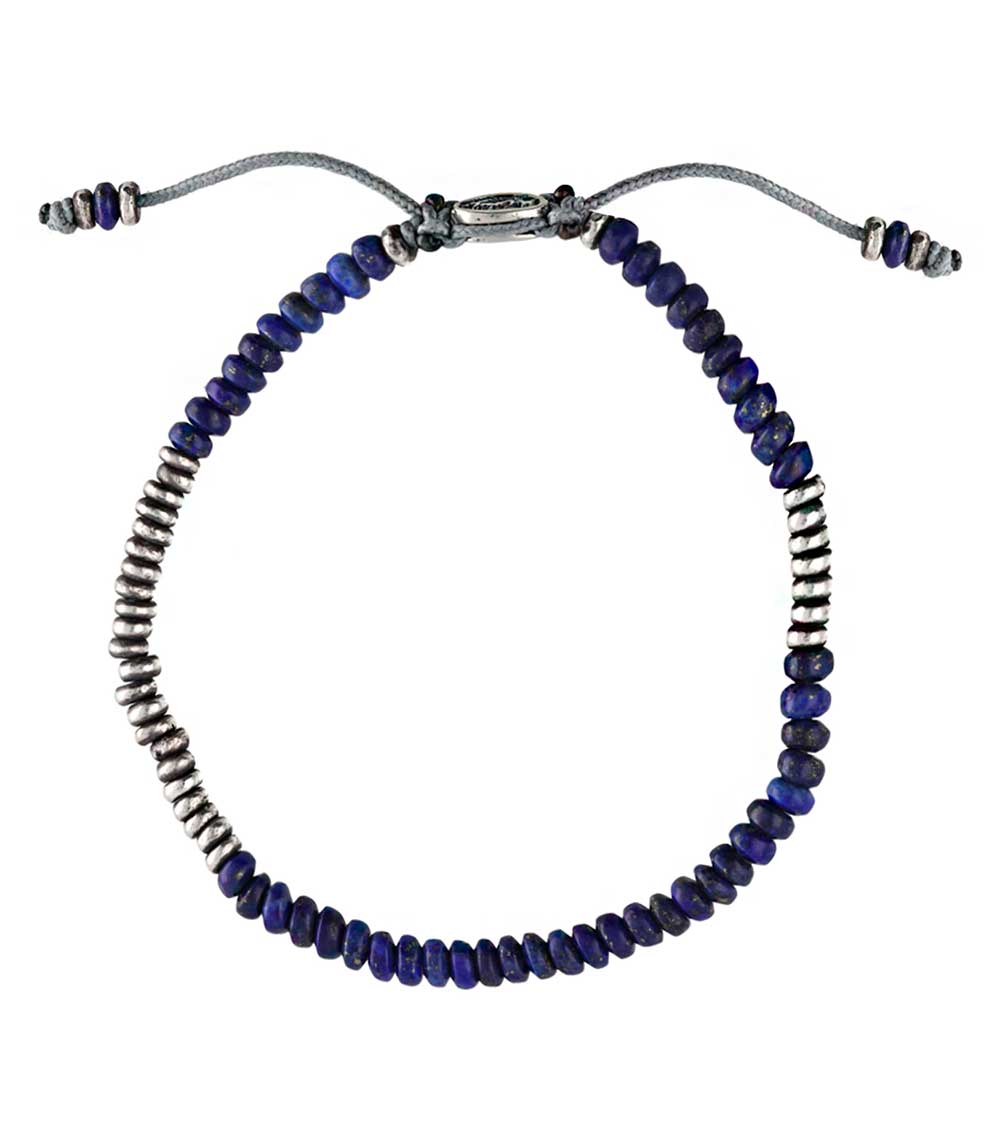 Bracelet Ingot à perles de pierres et d'argent M.Cohen by Maor - Jane ...