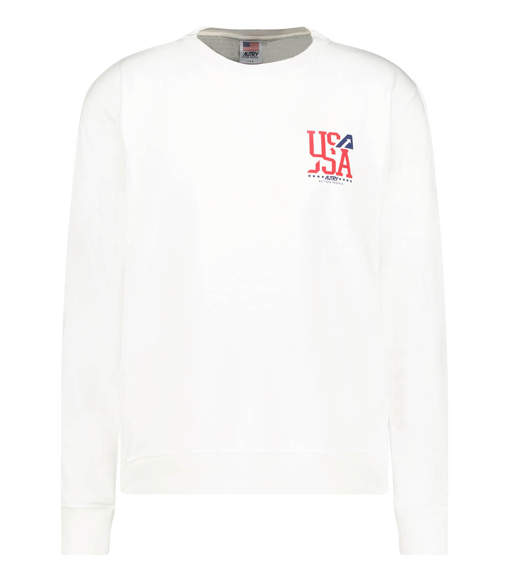 Sweat-shirt homme Iconic Action Blanc Autry