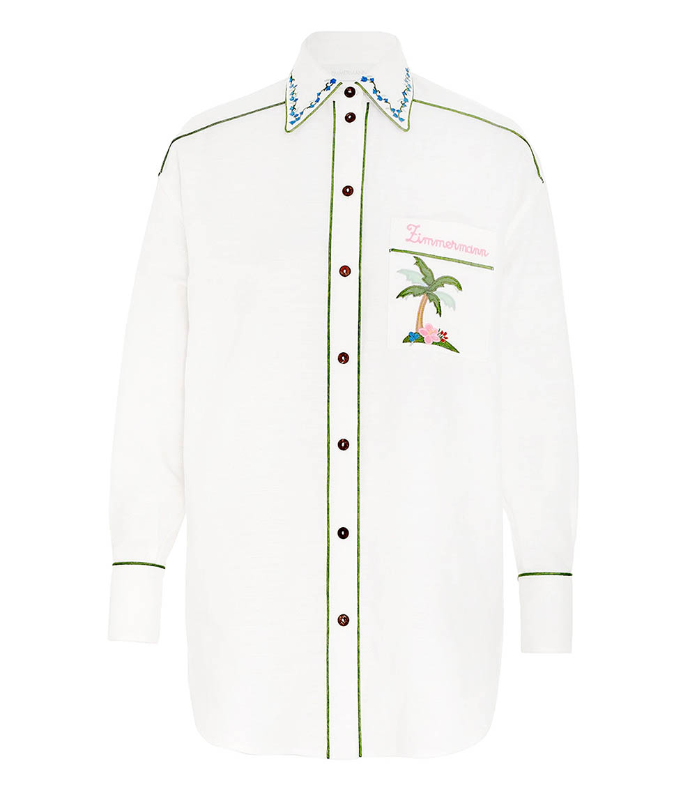 Chemise Clover Applique Relaxed Ivoire Zimmermann