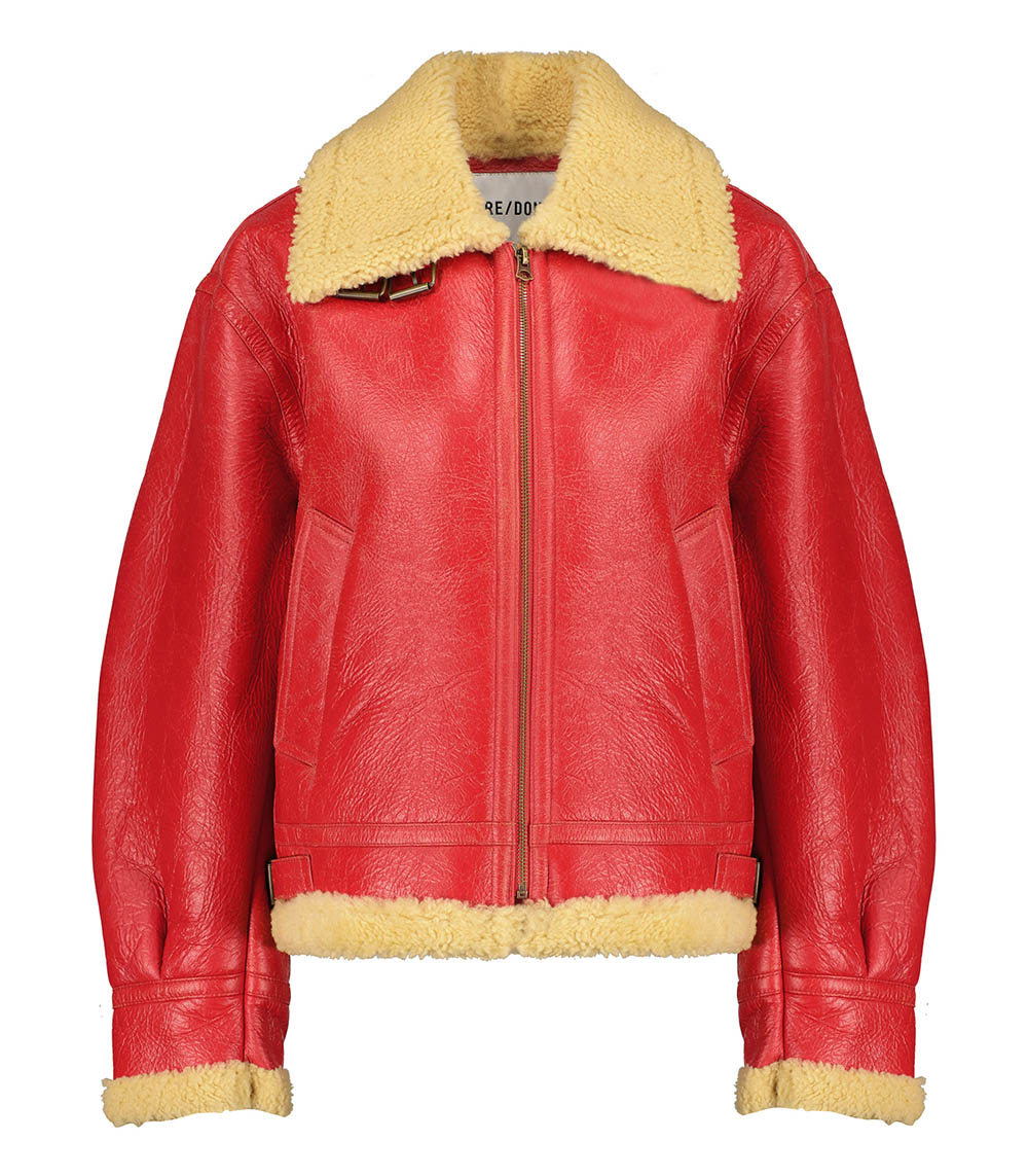 Bombardier Shearling Aviator Rouge RE/DONE