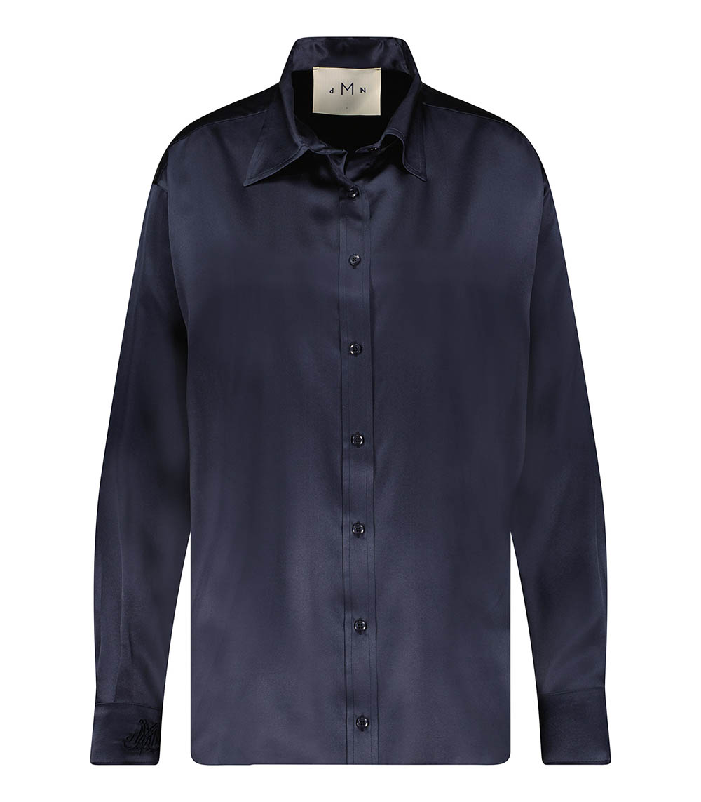 Chemise en soie Simon Marine DMN
