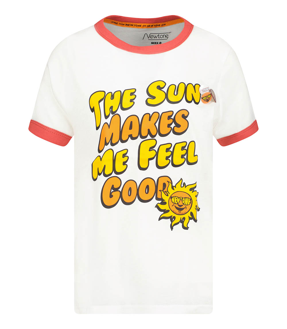 Tee-shirt Ringer Sun Dirty White Newtone