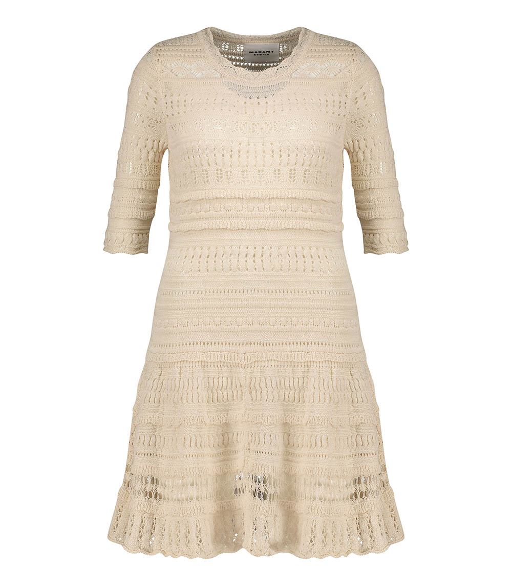 Robe Crochet Fauve Ecru Marant Étoile