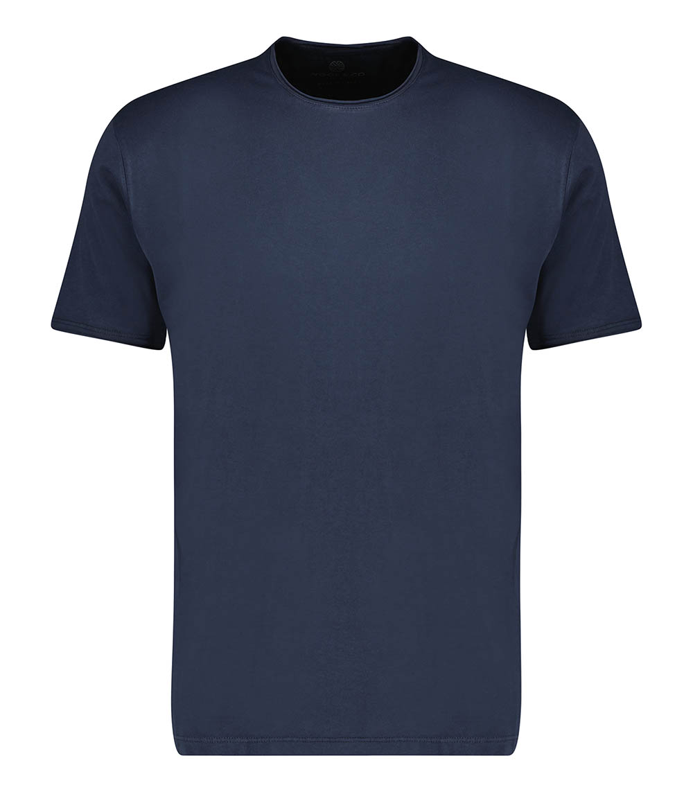 Men's round neck T-shirt Blue Wool&Co
