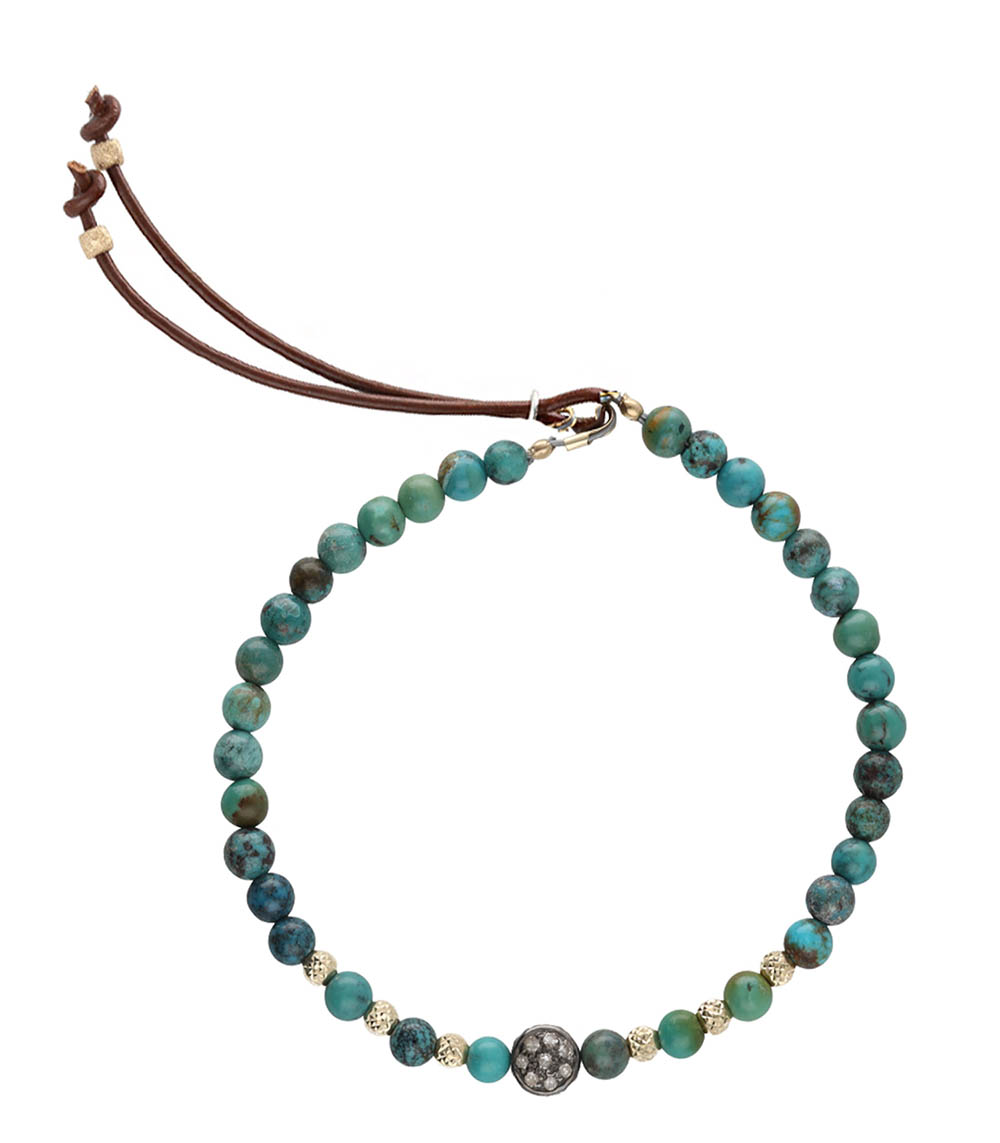Bracelet Basil Turquoise & Diamant Catherine Michiels