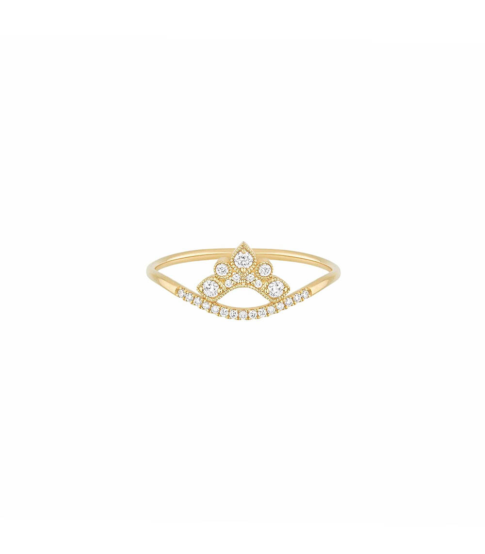 Nude Ring Small model Yellow gold and Diamonds Stone Paris