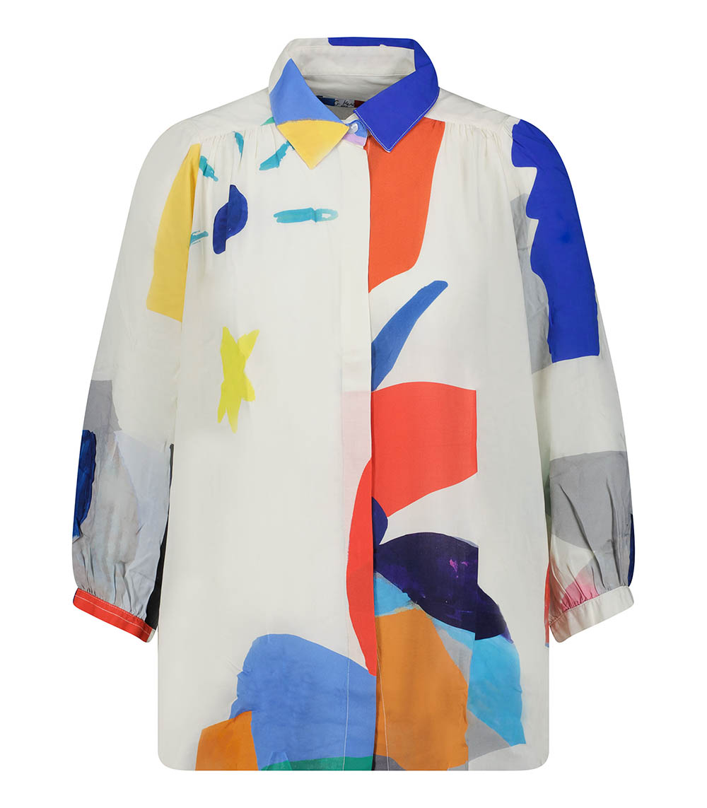 Blouse Big Colors Cream G.Kero