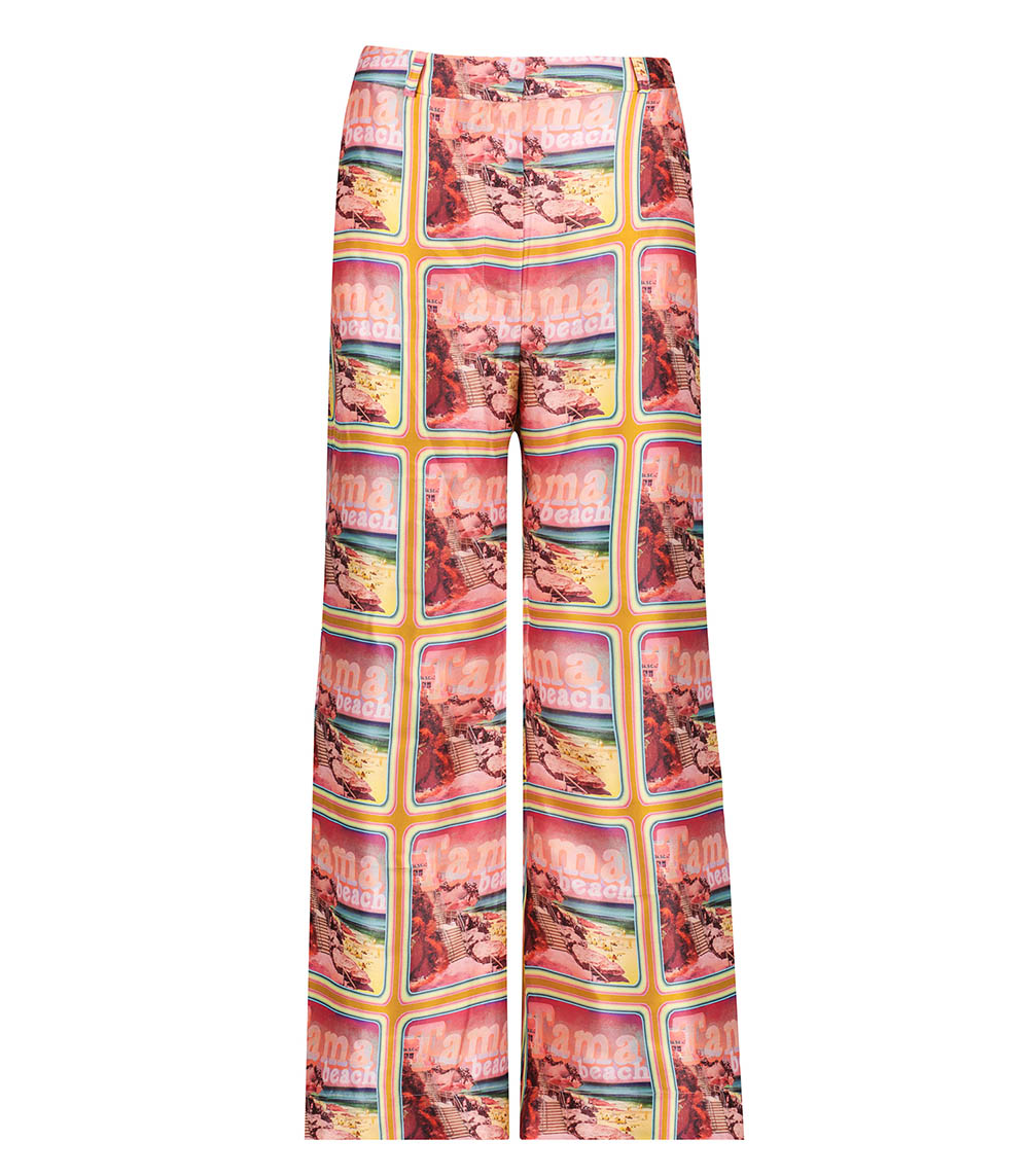 Pantalon Wonderland Poster Crop Flare Zimmermann