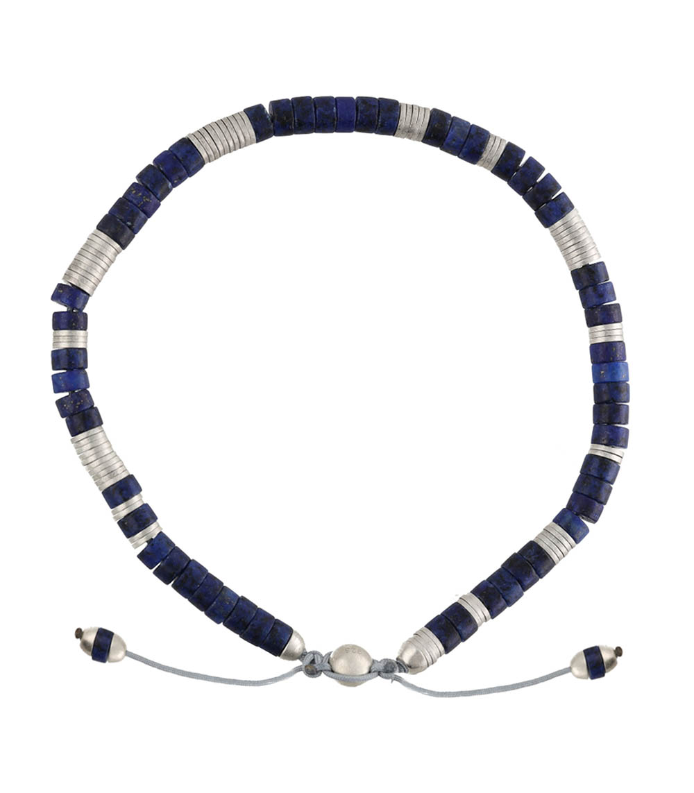 Bracelet Lazuli Argent et Gemmes Lapis M.Cohen by Maor