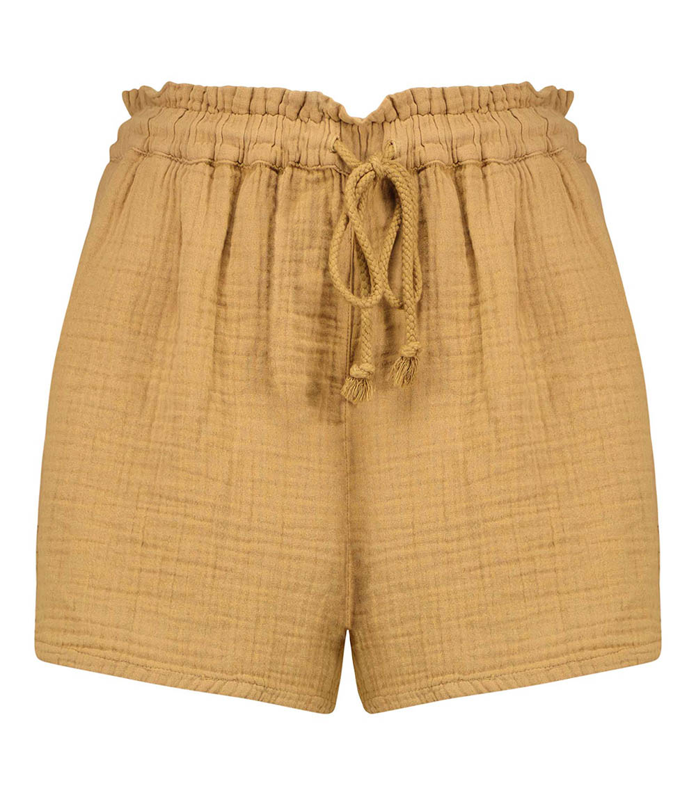 Starla shorts in Khaki cotton gauze Xirena