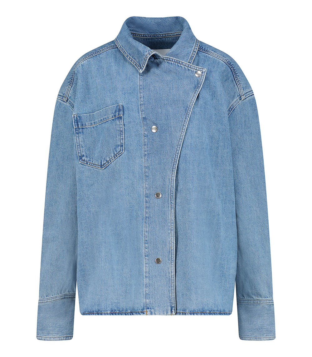 Egan Blue Indigo Destructured Jean Shirt Margaux Lonnberg