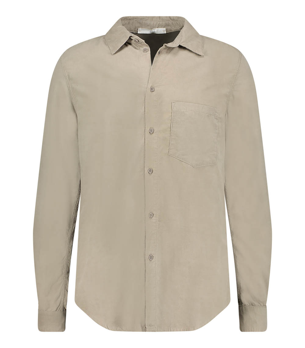 Men's shirt with pocket Taupe Grey Daub
