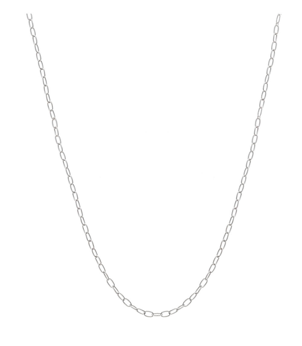Chaine en Maille Torsadée en Argent 65 cm De Jaegher