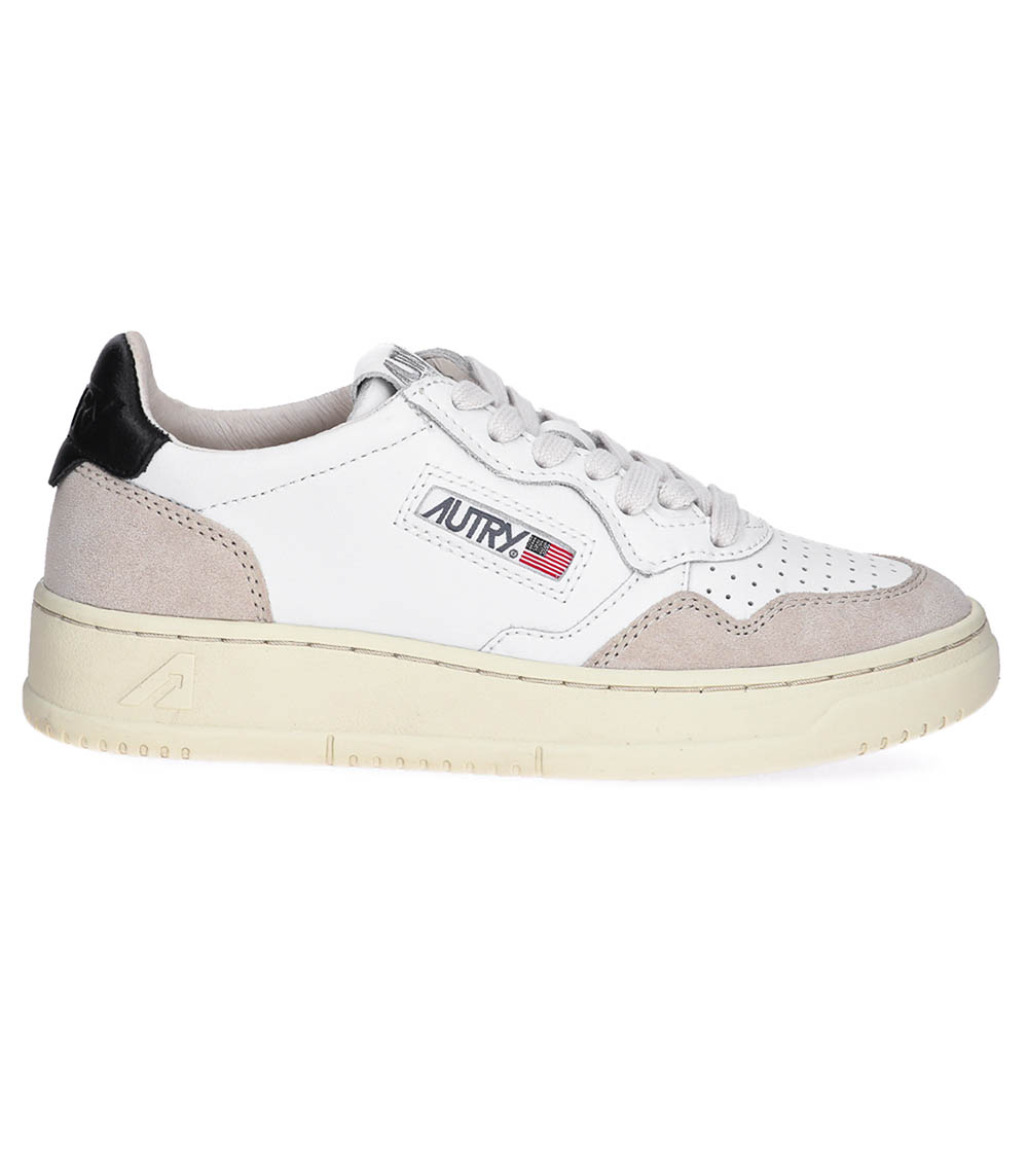 Sneakers Medalist Low Suede and Leather White/Black Autry