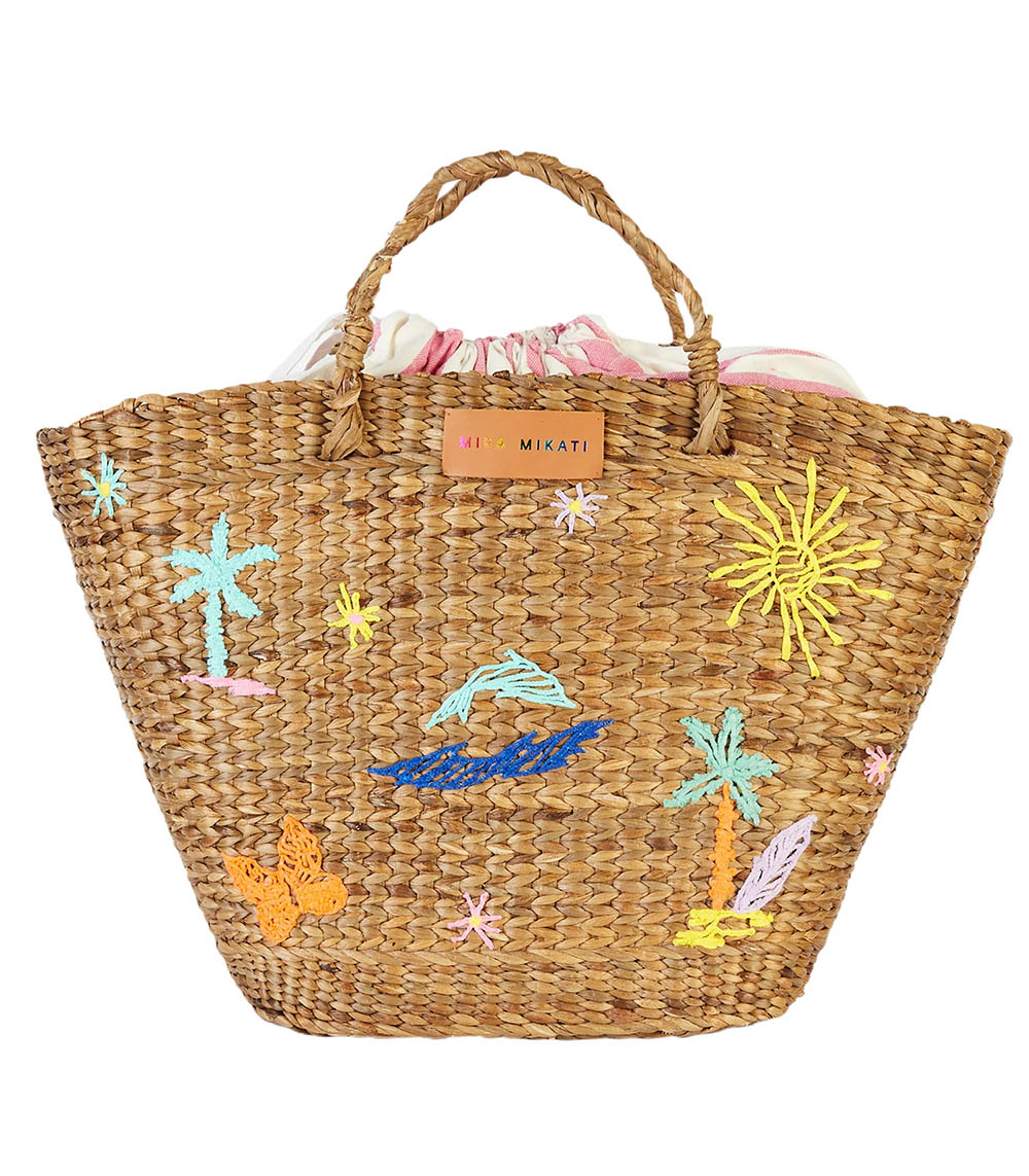 Mira Mikati Hyacinth Embroidered Basket