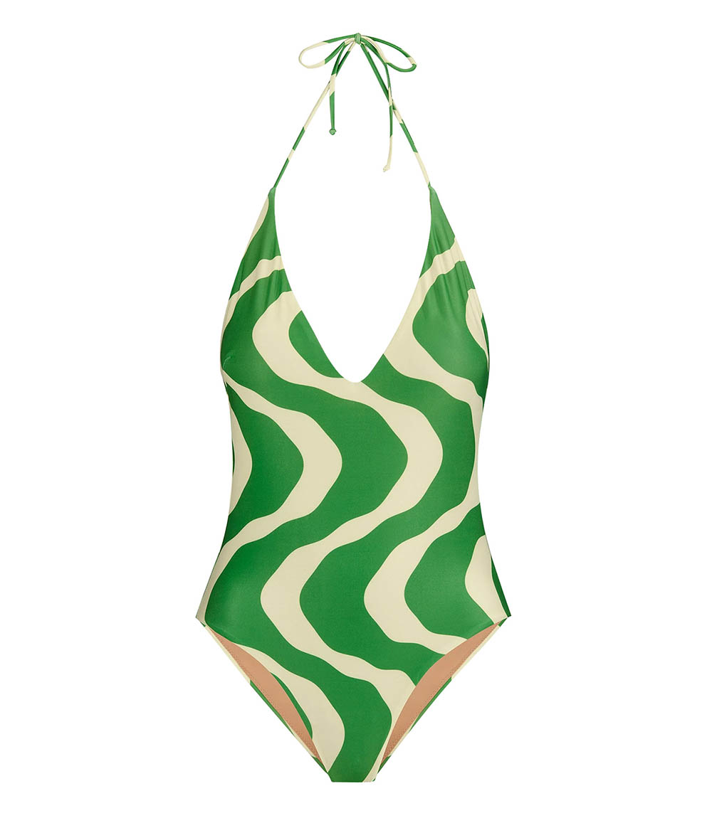 1-piece swimsuit Rippling lido Green OAS