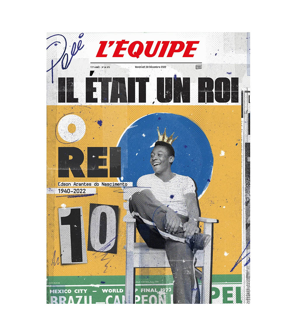 Affiche L'Équipe Pele 30 x 40 cm Plakat