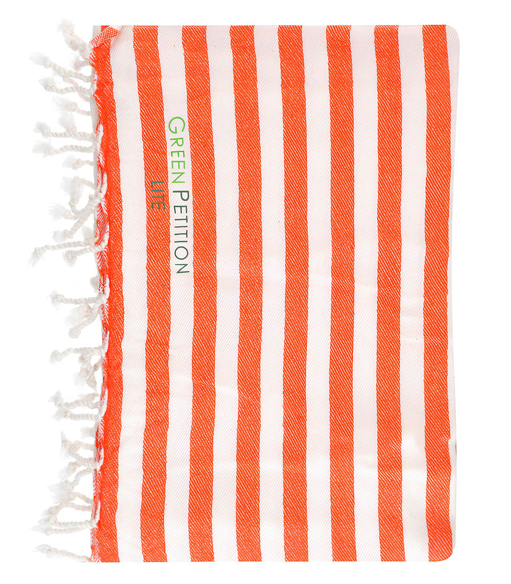 Fouta Mare Tangerine Green Petition