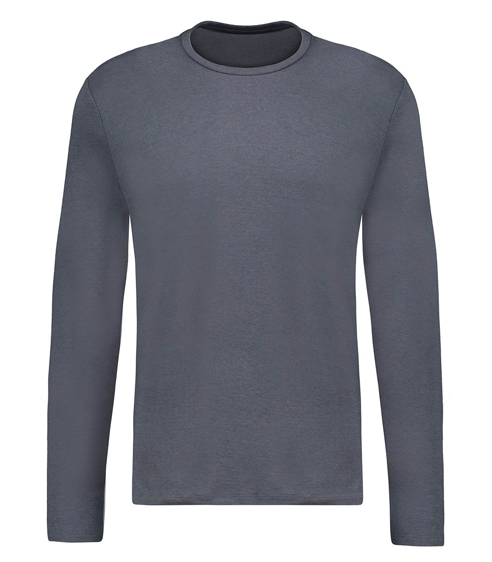 Men's long-sleeved round-neck T-shirt Crépuscule Majestic Filatures