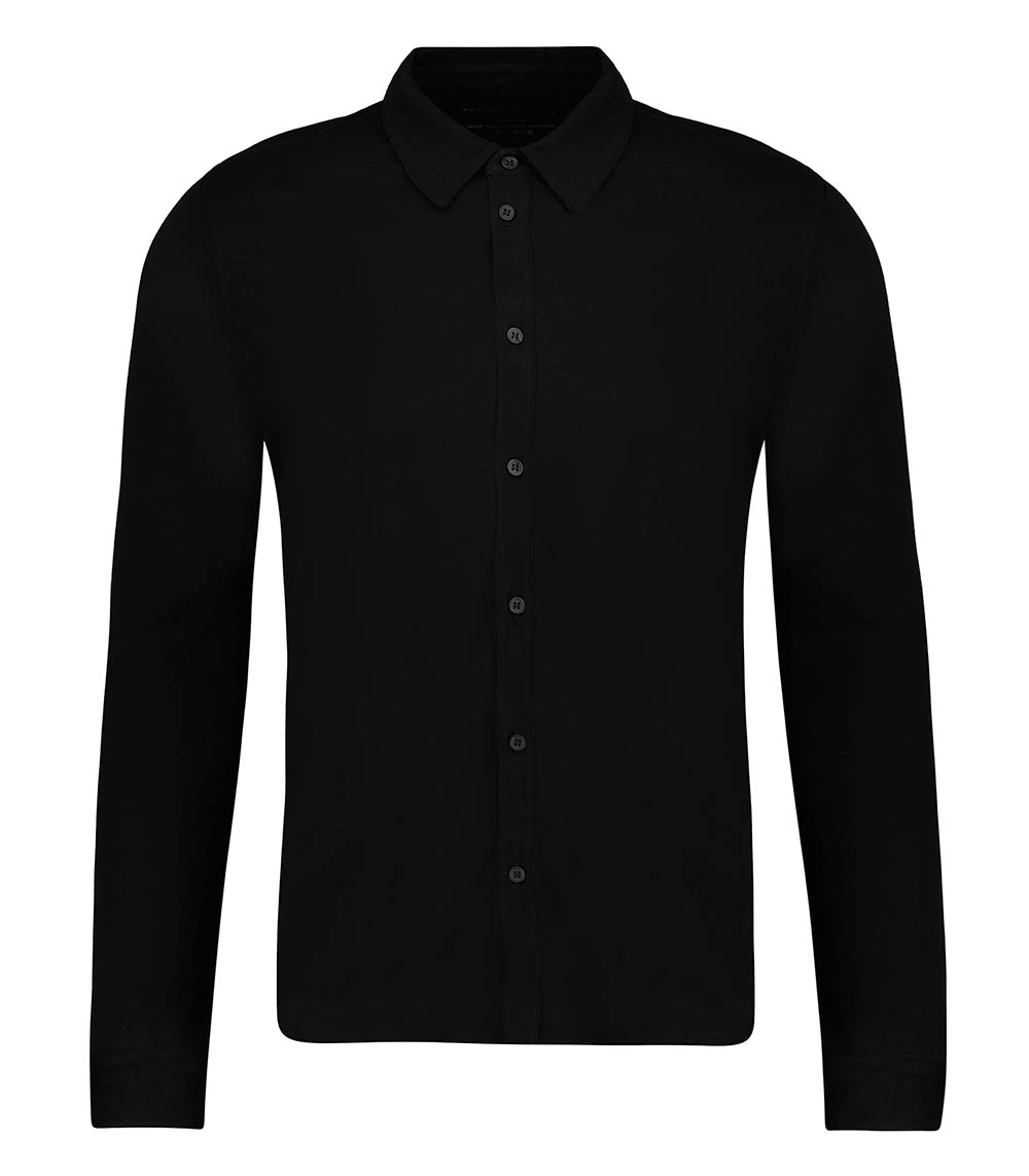 Chemise homme Manches Longues Noir Majestic Filatures