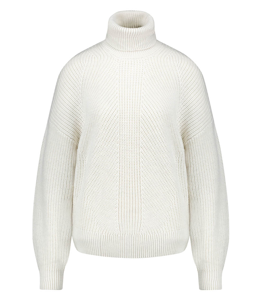 Milk Roll Neck Sweater Majestic Filatures