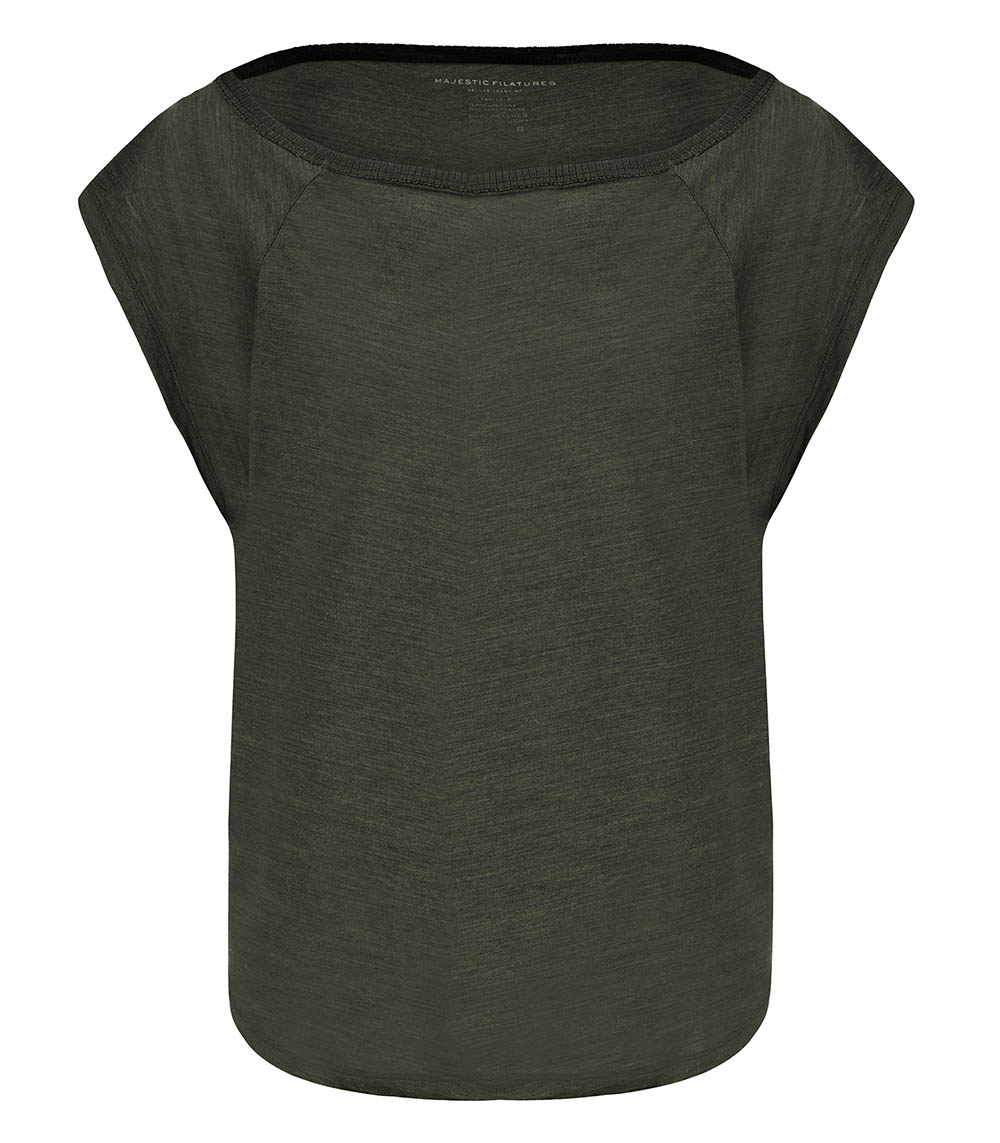 Forest boat-neck tee-shirt Majestic Filatures