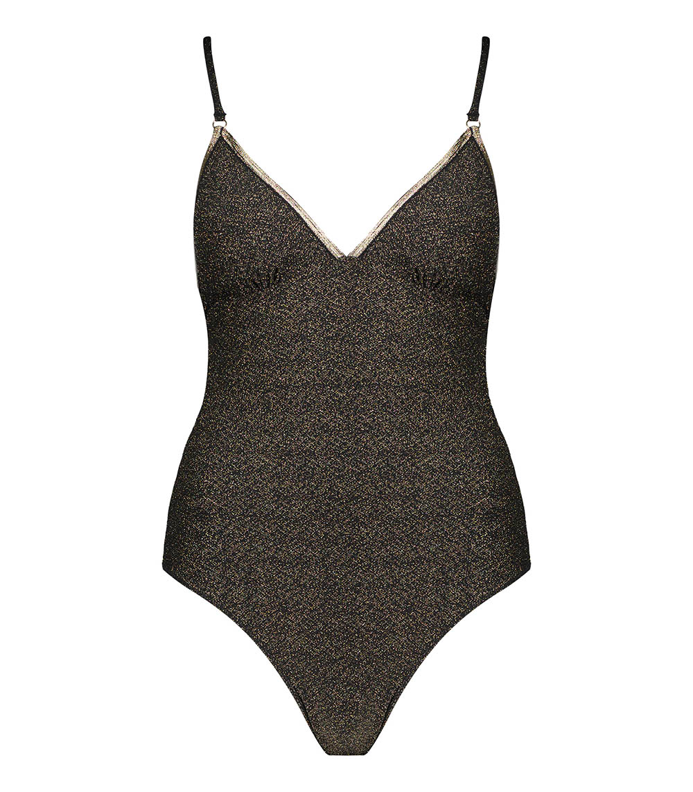 Gilda Sparkling Black one-piece swimsuit La Nouvelle