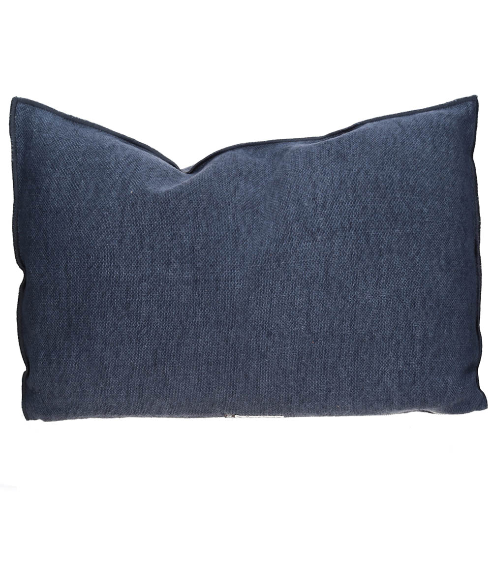 Coussin Vice Versa Toile Nomade Indigo 40 x 60 cm Maison de Vacances