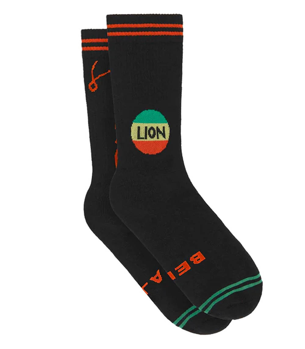 Chaussettes Lion en coton Noir Bella Freud