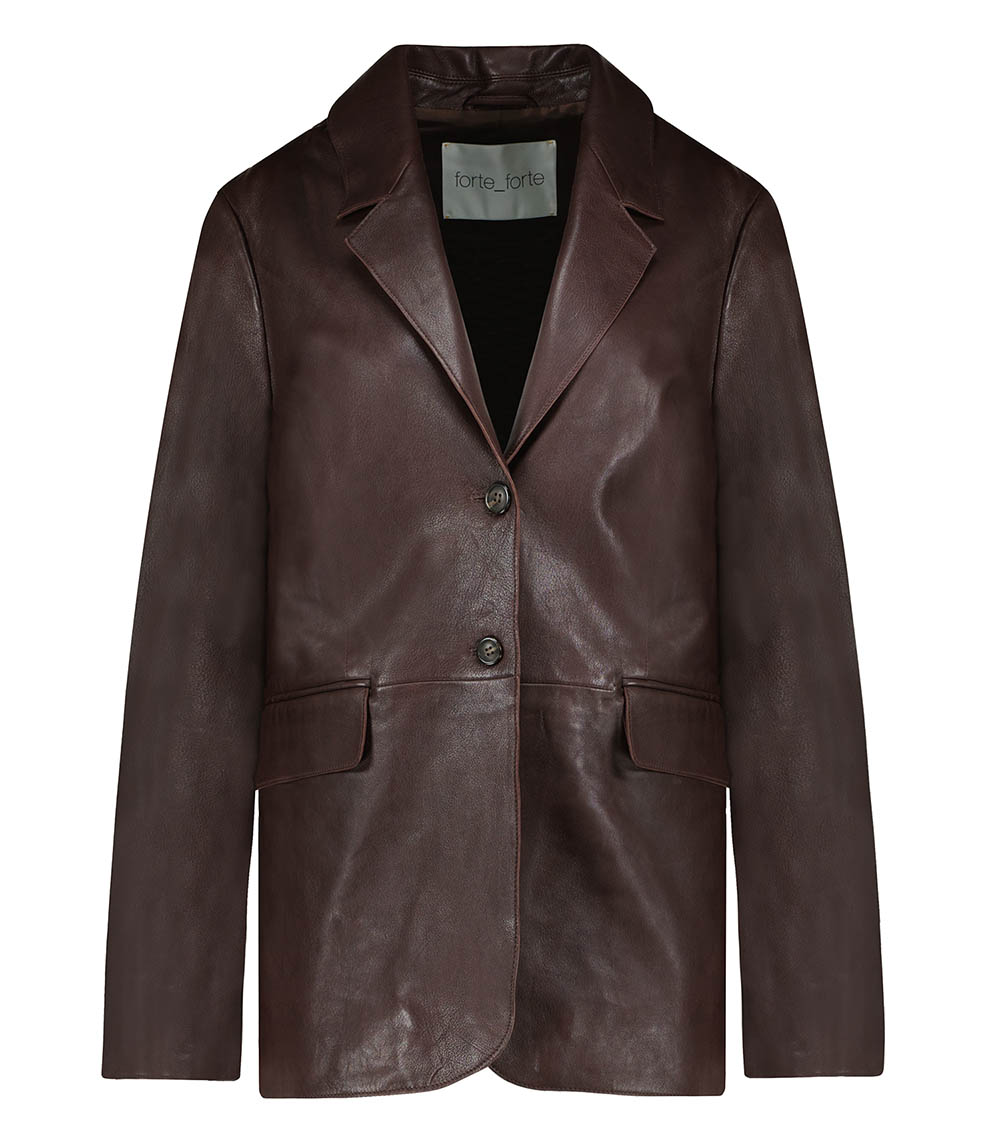 Cacao leather blazer Forte Forte