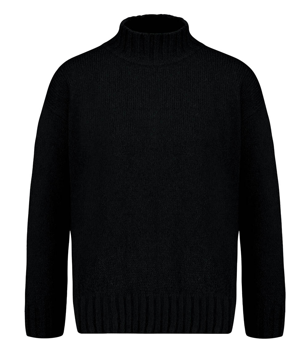 Dolcevita Nero slit turtleneck sweater Roberto Collina