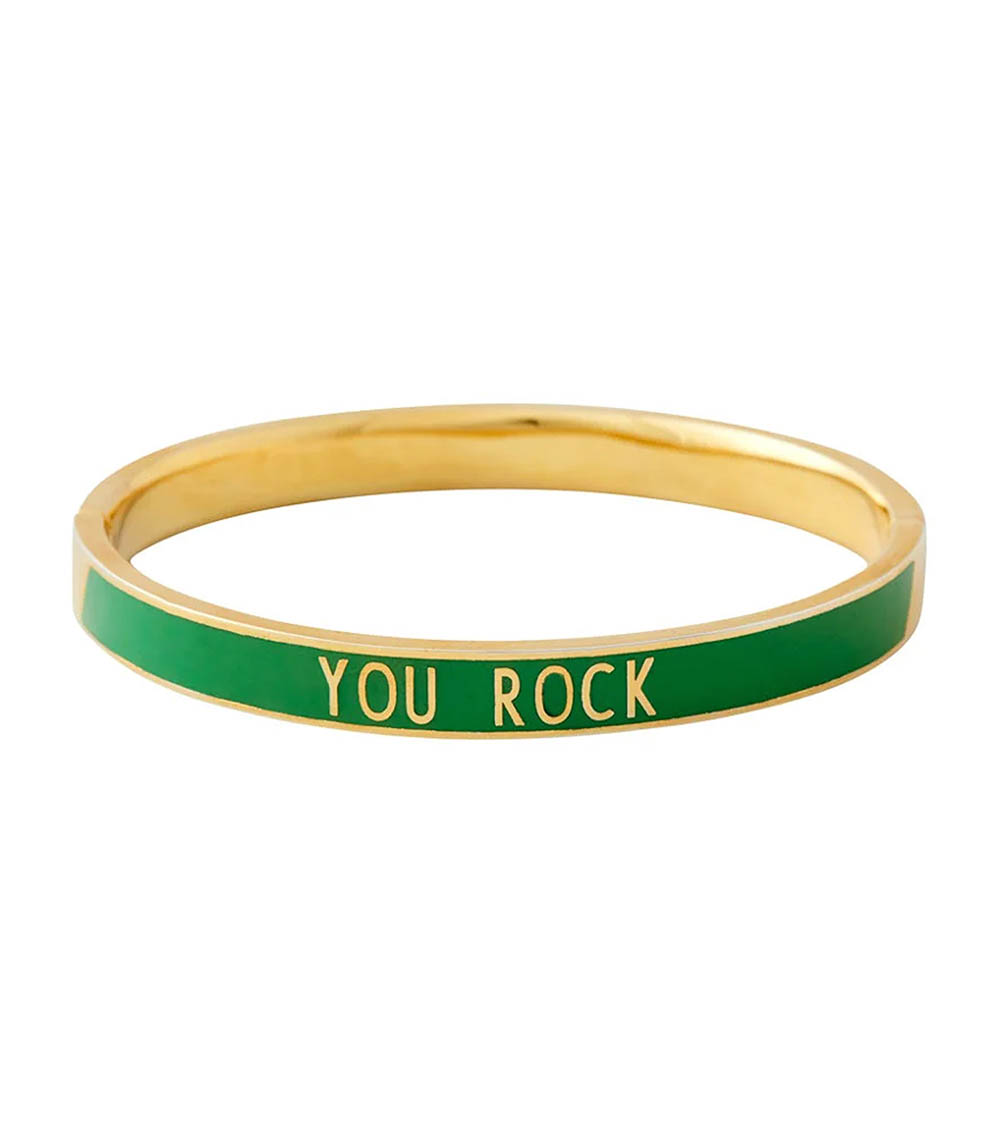 Candy Word You Rock Green Design Letters bracelet