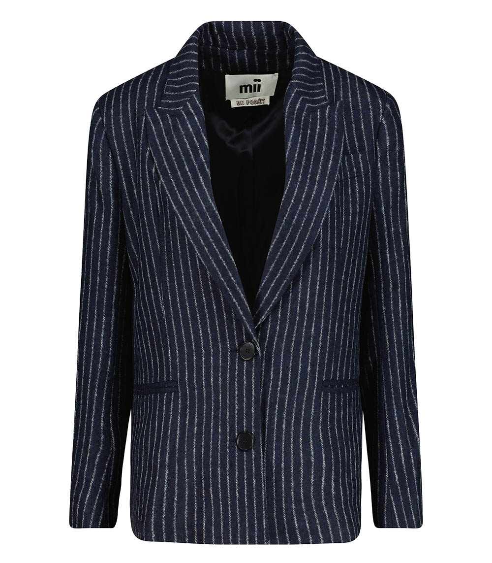 Fatou navy striped blazer Mii