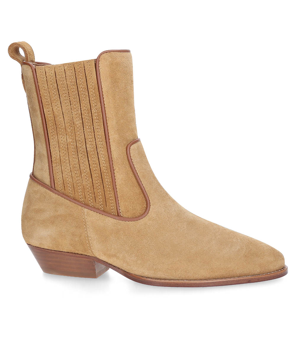 Abbey boots in Camel nubuck Socque Paris