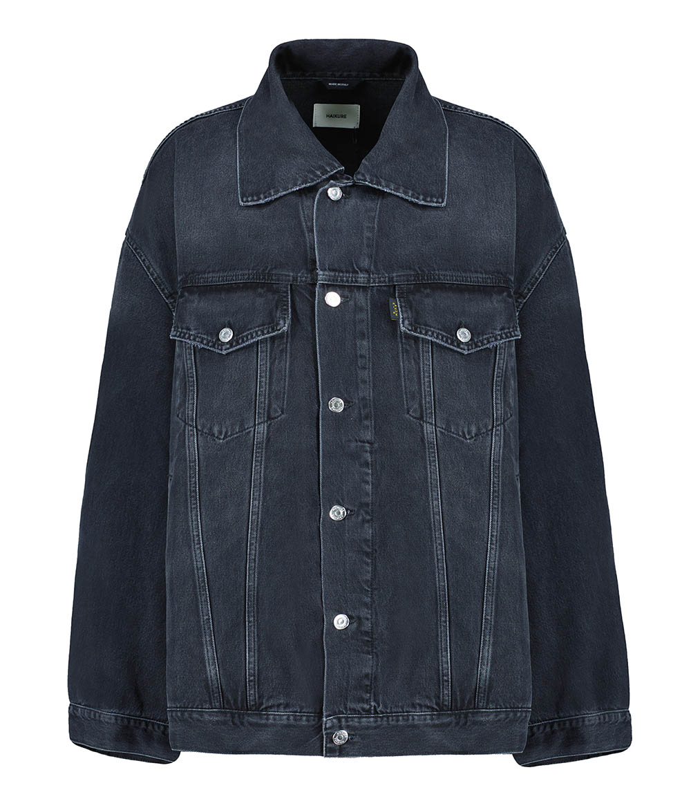 Janet Black Tencel Haikure Denim Jacket