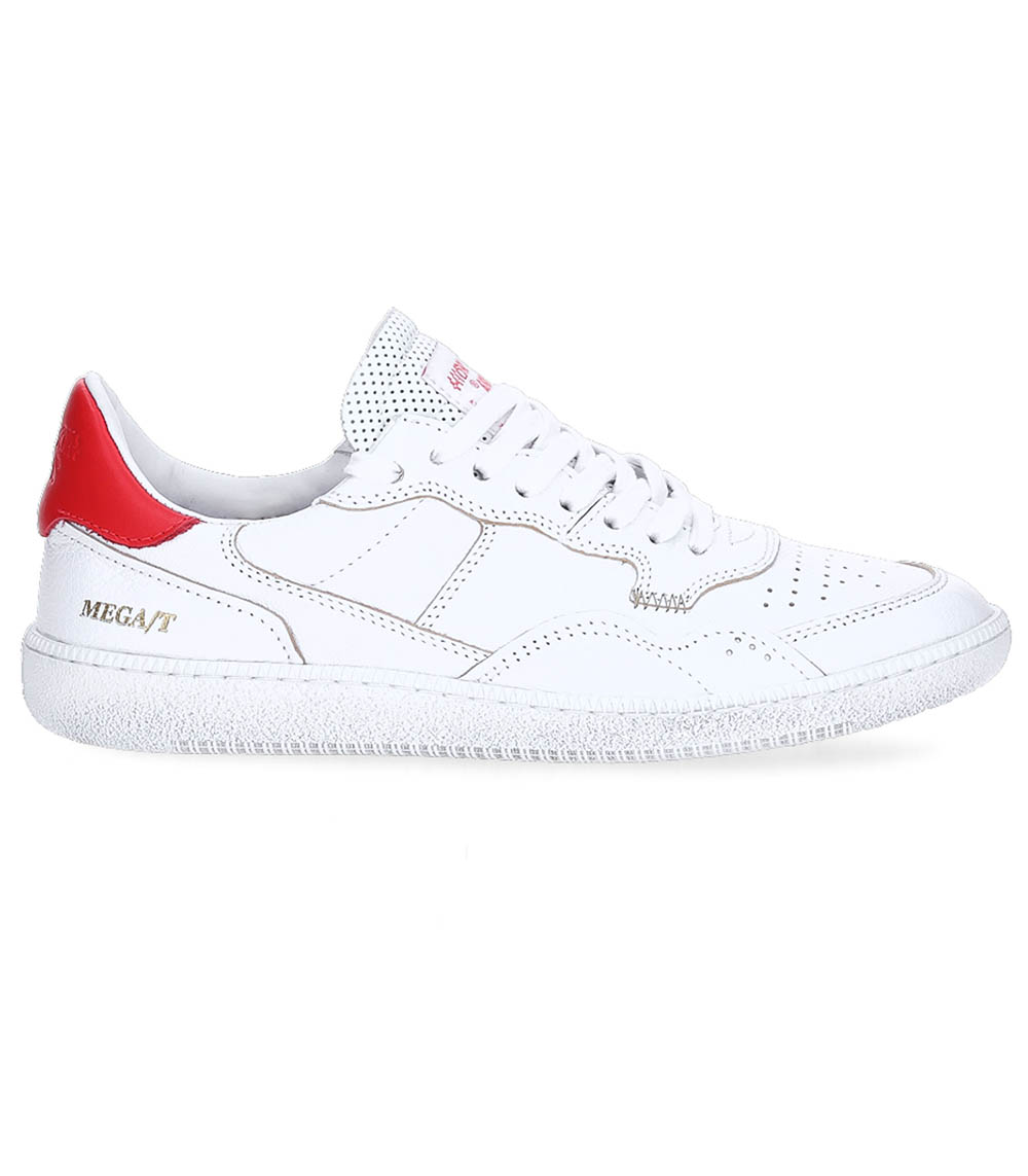 Baskets Mega T White Red Hidnander