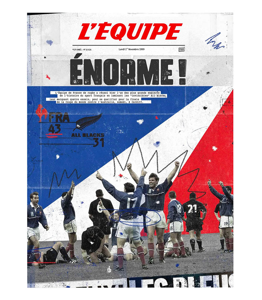 Affiche L'Equipe de France - All Blacks 50 x 70 cm Plakat