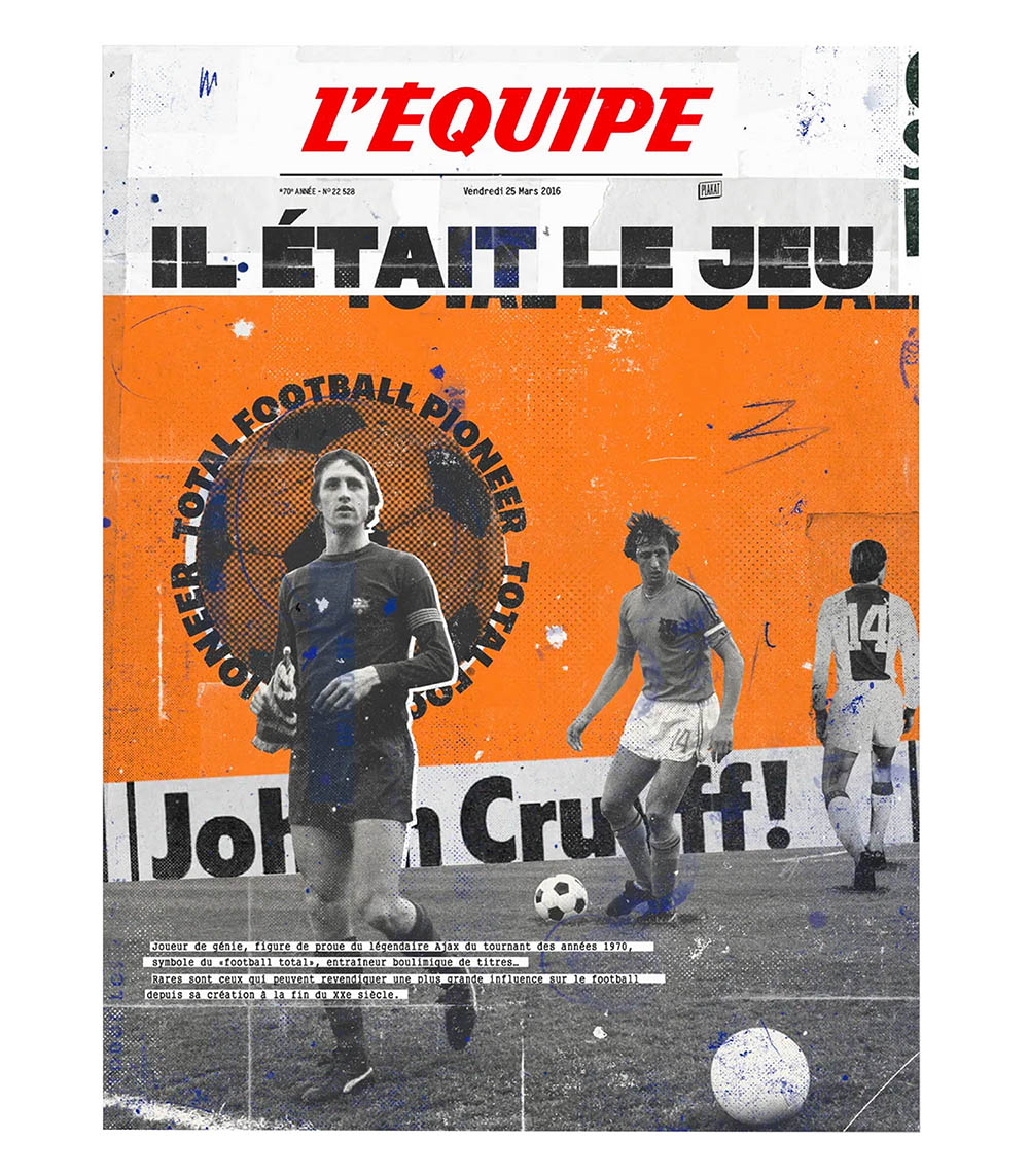 Affiche L'Equipe Cruyff 50 x 70 cm Plakat