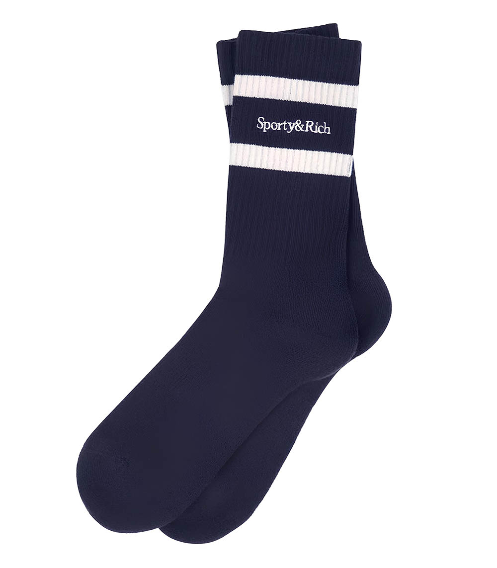 Chaussettes Serif Logo striped Navy Sporty & Rich