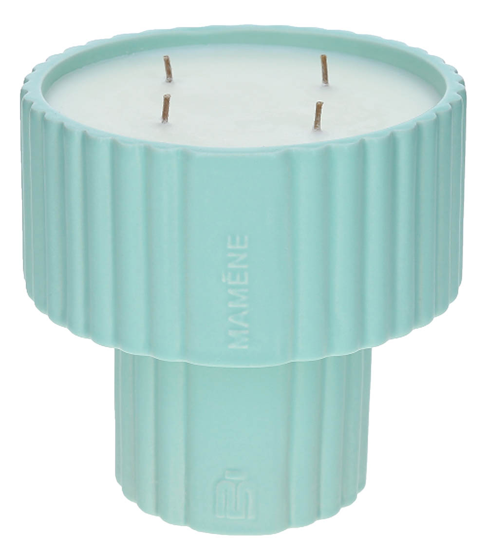 Candle Podium Frida Celadon Large 340g Mamène Paris