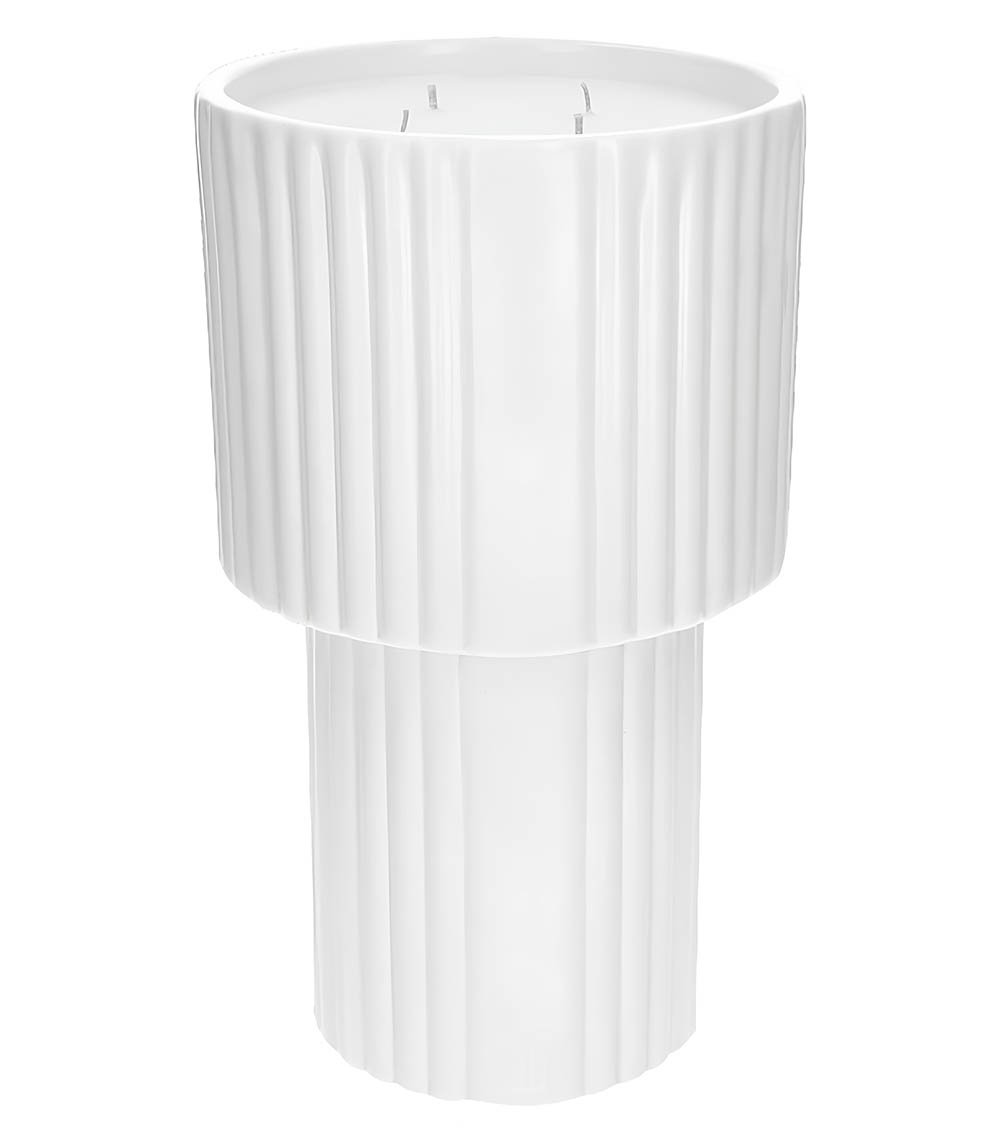 Candle Lamp Andy Blanc Greige 1 kg Mamène Paris