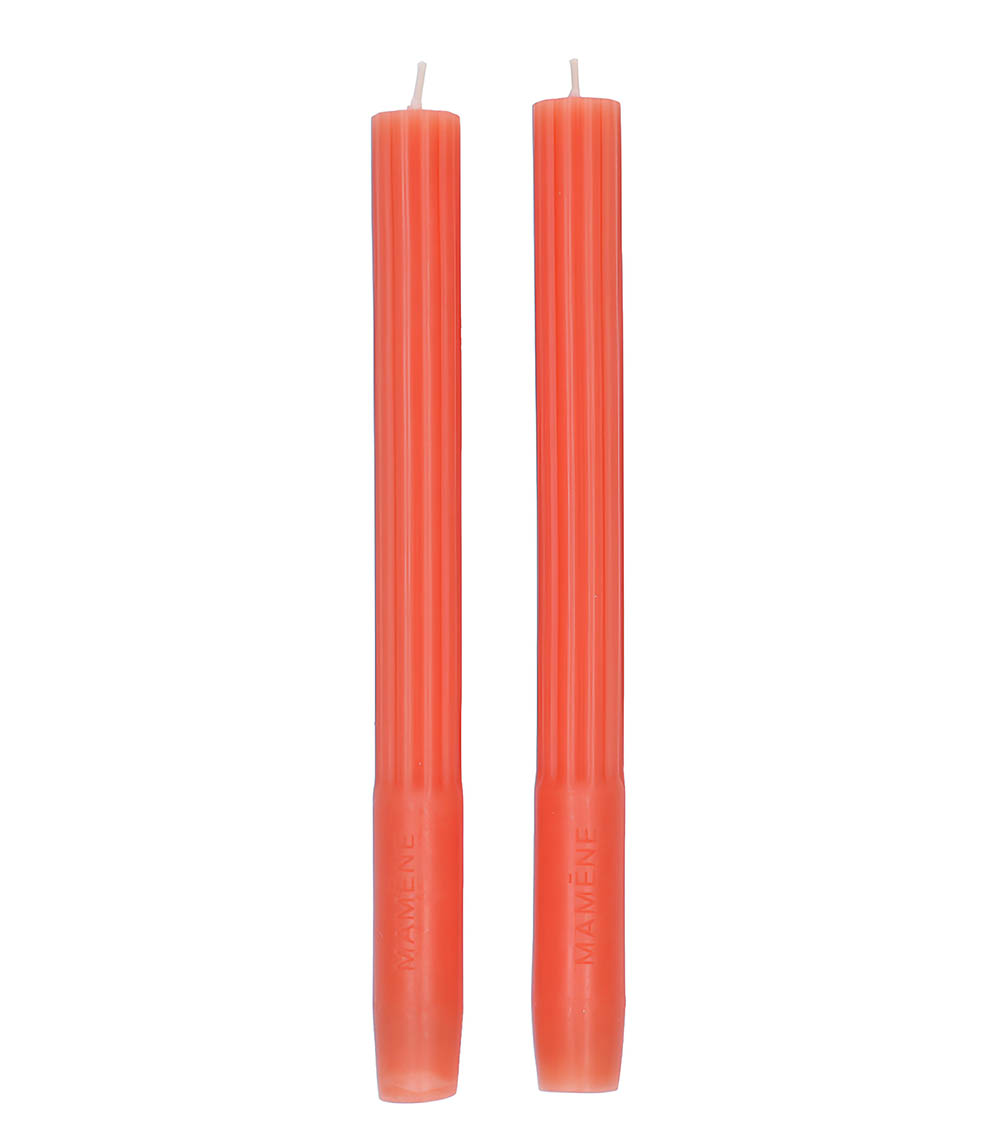 Set of 2 Mamène Paris Orange Coral Candles