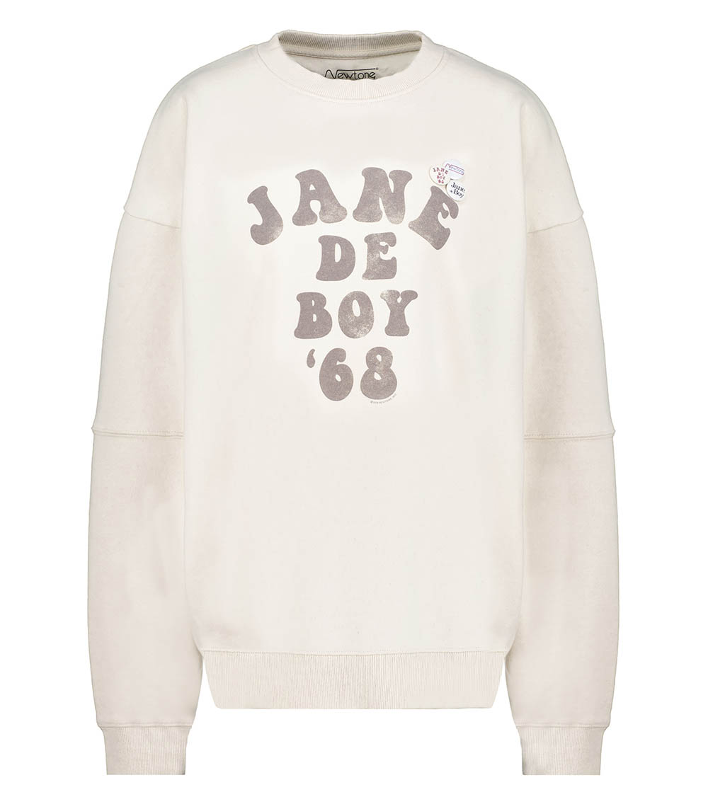 Roller sweatshirt Jane de boy '68 Ecru/Brown Newtone